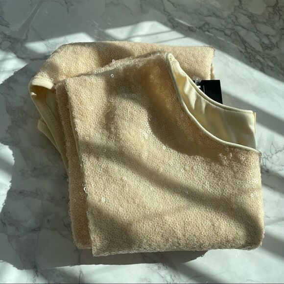 REHAB Revolve Sequins Peach Pink Blush Bodysuit NWT - Picture 9 of 9